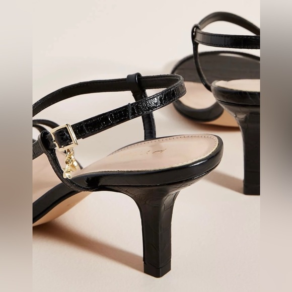 Anthropologie, Pyramidis Joelle Strappy Heels, Black, Size 38, New w/out Box - Picture 2 of 5